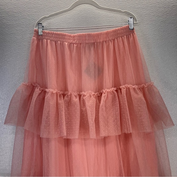 Tulle Skirts for Women - High Waisted A-line Tulle Skirt with Layered Ruffles XL - Picture 10 of 17